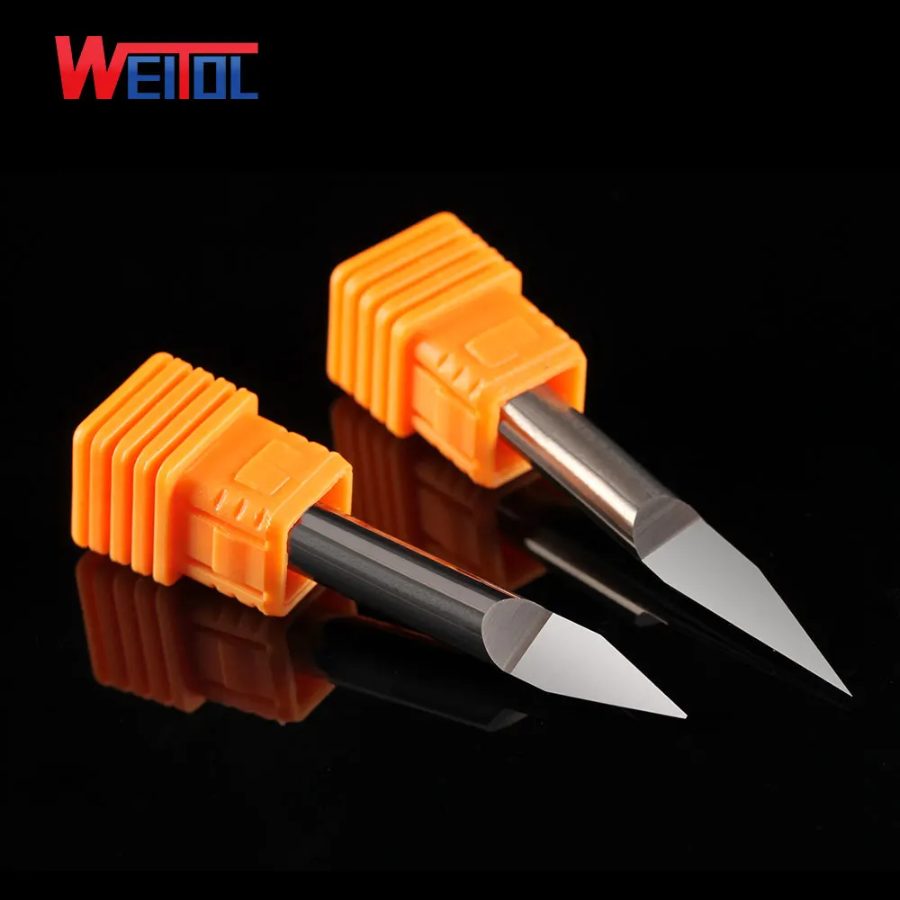 WeiTol cnc bits for metal carving tools for steel Flat bottom engraving bits 5A 6 mm Flat bottom engraving bits