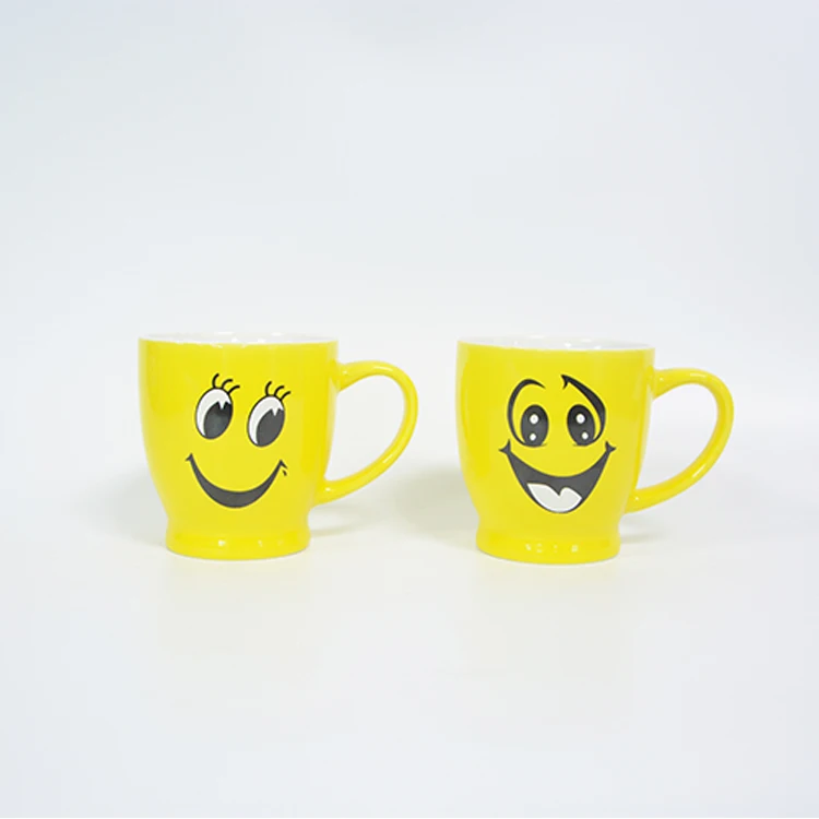 special shaped smile face creative coffee mug kids mugs glazed ceramic cute mug