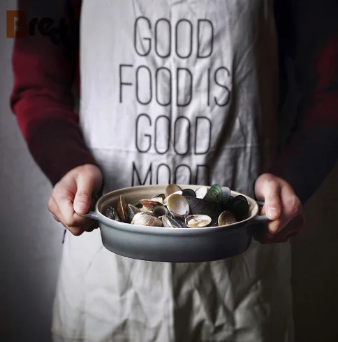 Столовая посуда из Гуанчжоу, жаростойкая серо-фарфоровая суповая посуда с крышкой