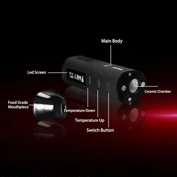 
High quality Adjustable voltage and temperature ceramic heating chamber cbd box mod original authentic flash dry herb 