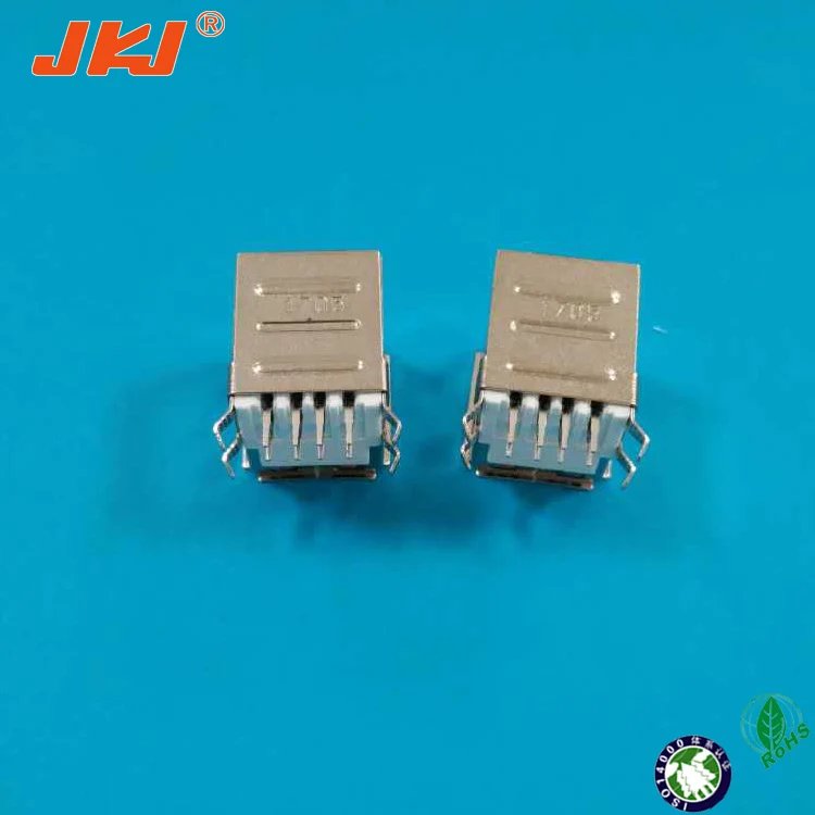 
USB 2.0 header double stack connector,right angle pac mount usb connector 