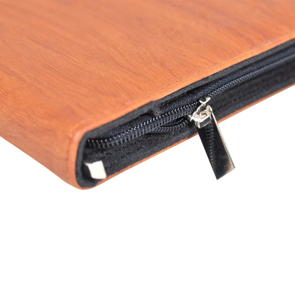 Папка для документов на молнии кожаная