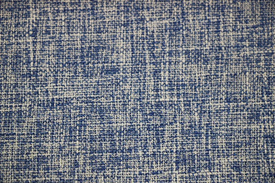 China textile factory blue textured jacquard woven polyester craft fabric for shoes