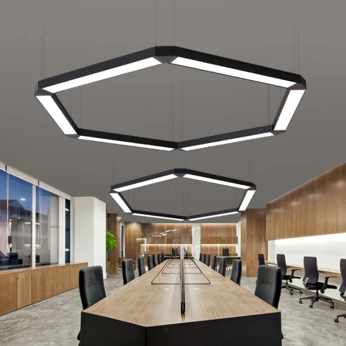 Aluminum Profile Linear Fixtures 4ft 40w Ceiling Suspended Dimmable Led Linear Pendant Light for Home Office School Lighting