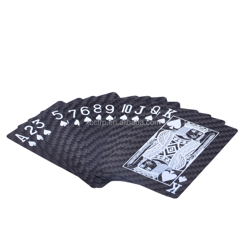 Cool 3k Carbon Fiber Playing Cards Deck Customized Poker Cards