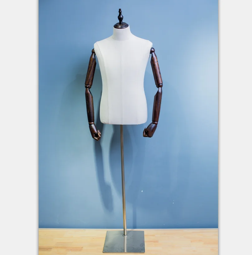 hot sell cheap male adjustable half body sewing mannequin Fabric Window Mannequin Male Half Body male dress form mannequin