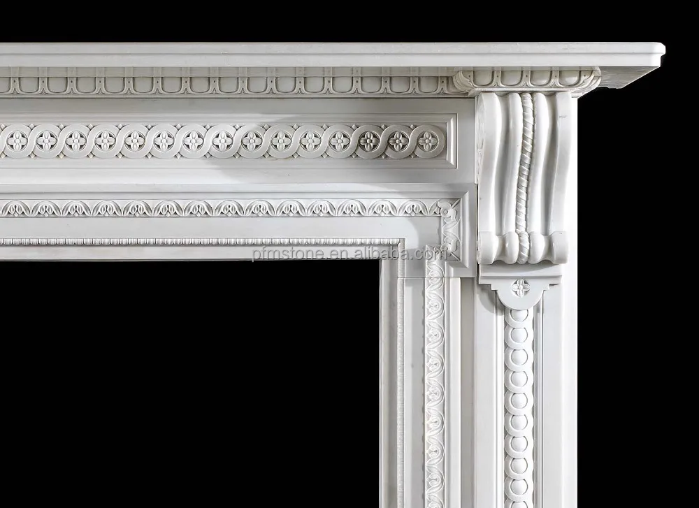 A Victorian white marble antique fireplace mantel french fireplace mantel