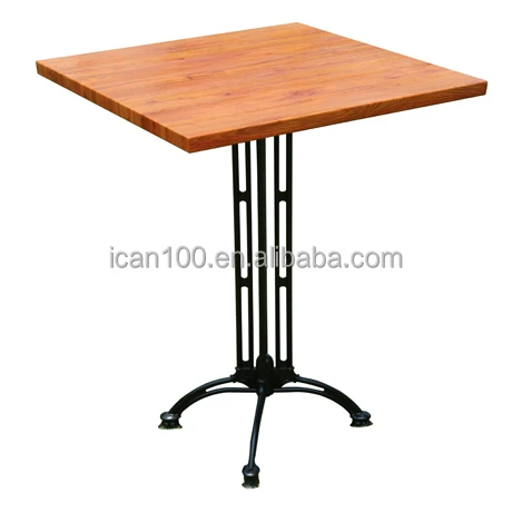 Factory Direct Selling Mahogany Wood Grain Outdoor Aluminium Dining Table
