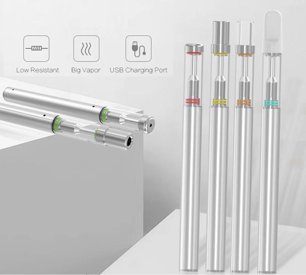 
2020 new cbd oil electronic cigarette ceramic 0.5ml glass cartridge disposable e cig 