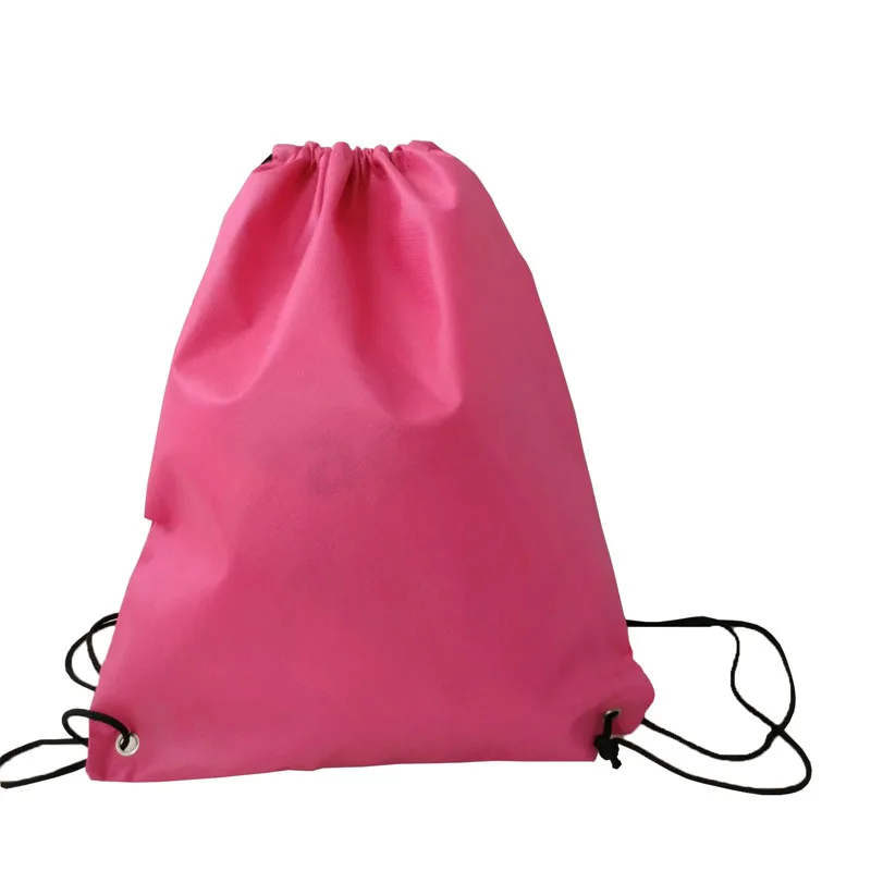 Wholesale Custom logo biodegradable spunbonded non woven fabric drawstring gift bag