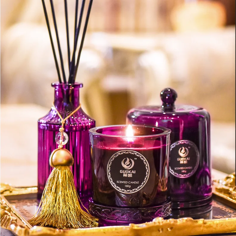 
Home fragrance reed diffuser scented candle sets 