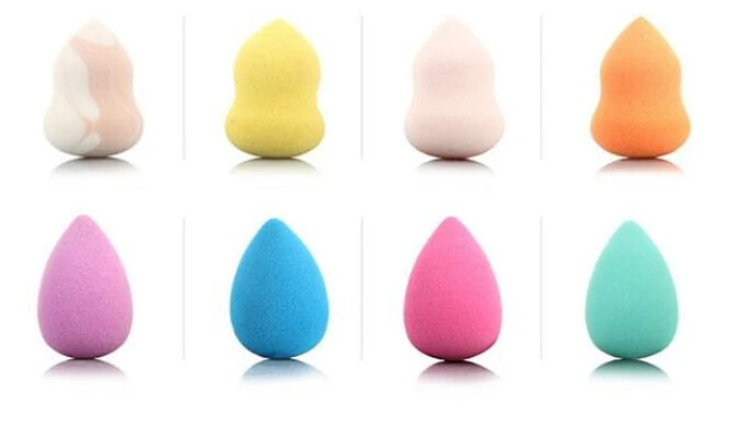 powder puff sponge high quality tear drop shape multi-color cosmetic sponge