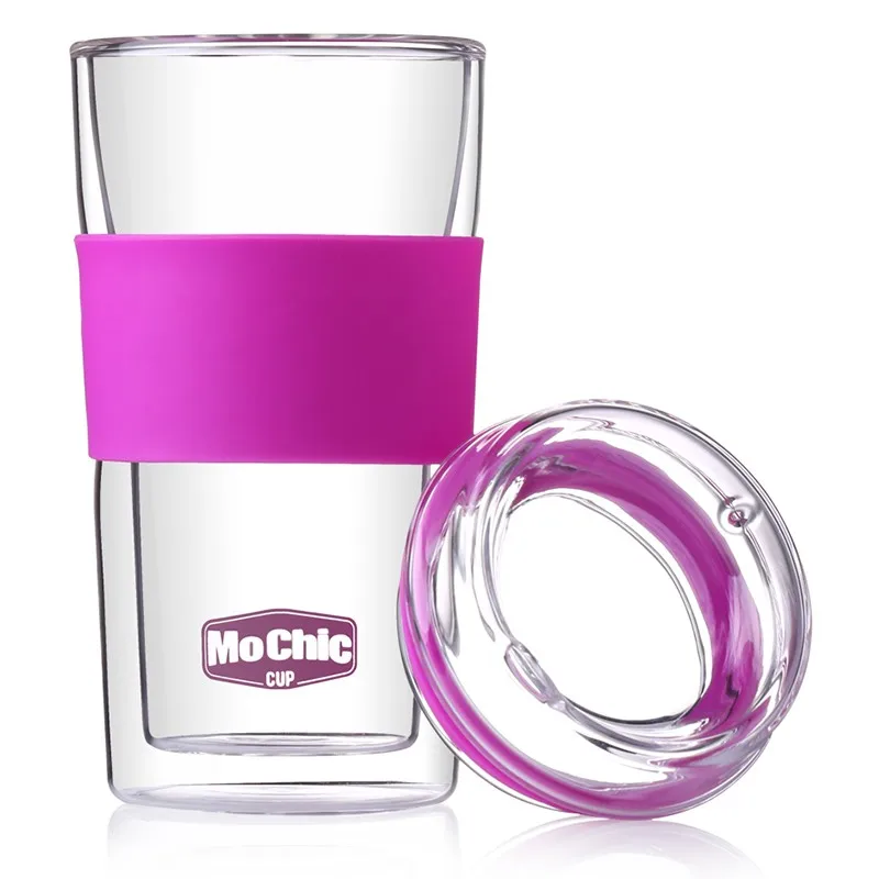 
 Оптовая продажа, персонализированные стеклянные кофейные кружки с двойными стенками на заказ/высококачественные кофейные чашки To Go/кофейные чашки Mochic  