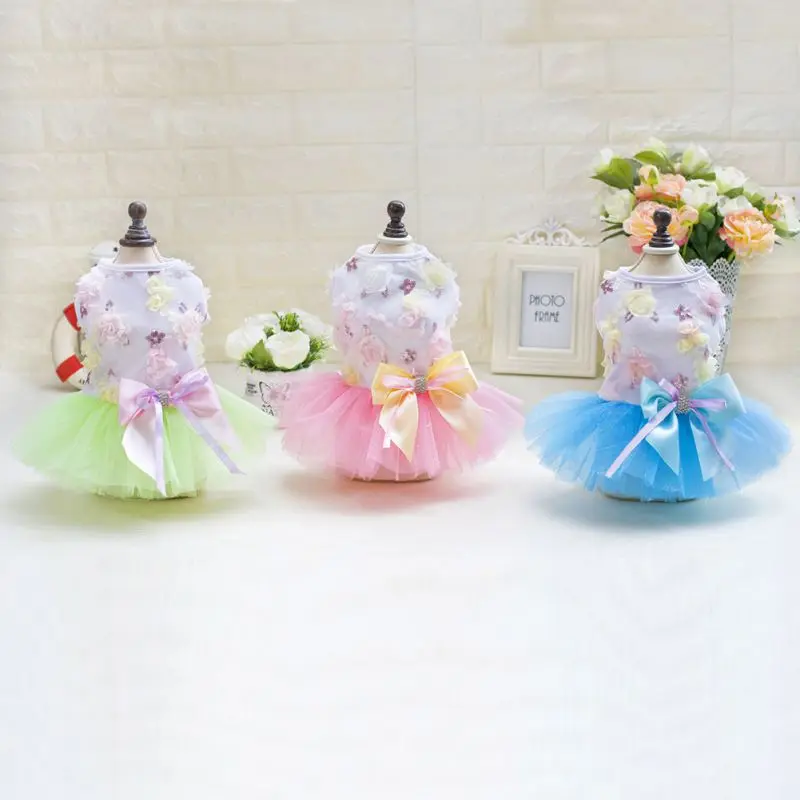 
Summer Fancy Wedding Princess Small Pet Puppy Dog Dresses 