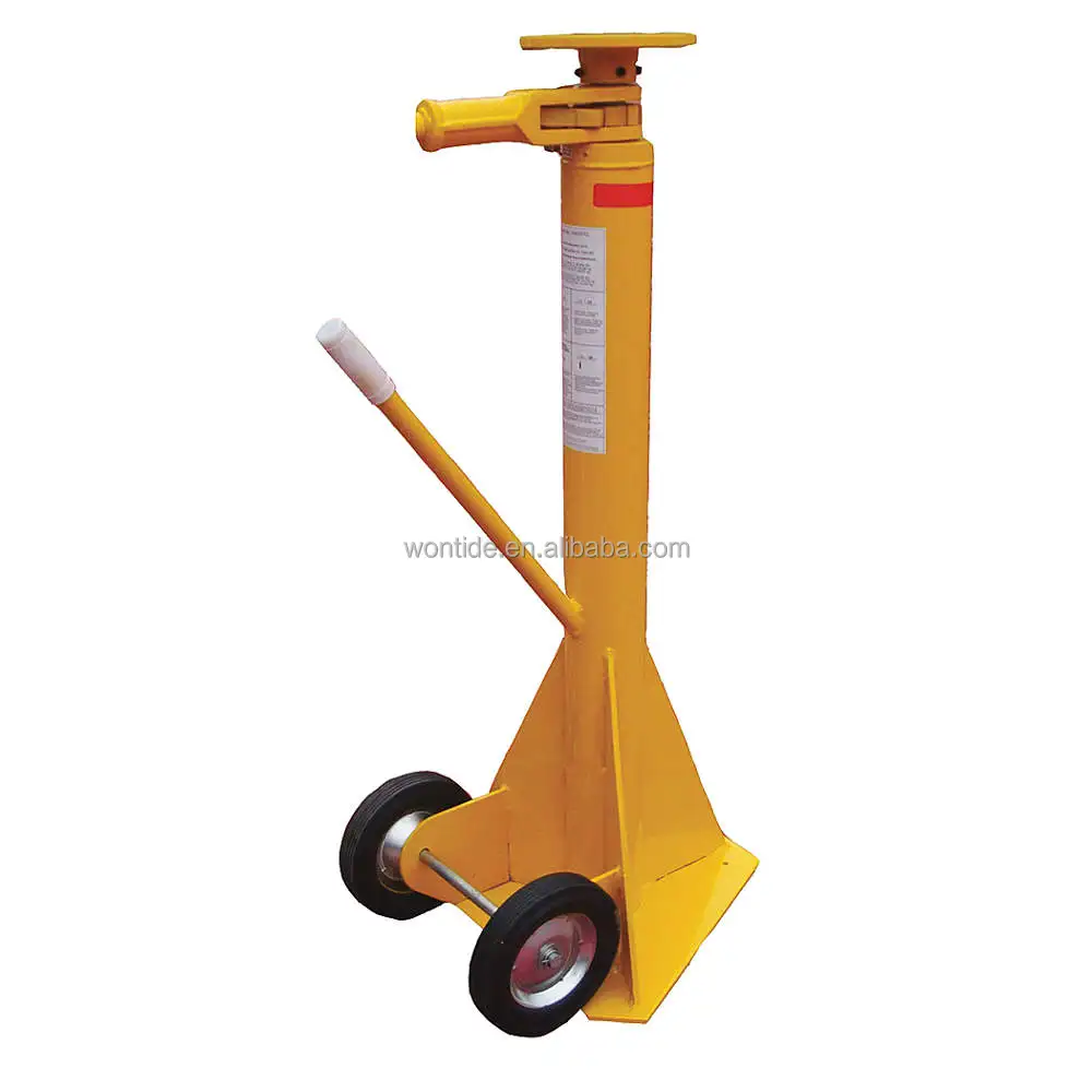 Trailer Stabilizing Jack, 100,000 lb. Static Load Capacity, Ratchet Height Adjustment Method