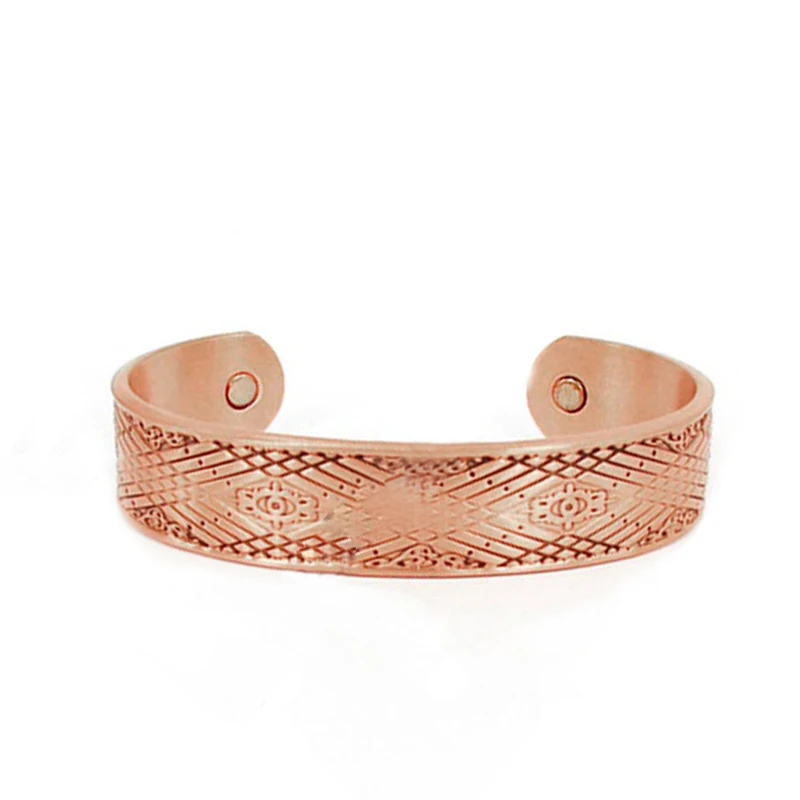 Wholesale Custom Copper Adjustable Magnetic Therapy Bangle Bracelet
