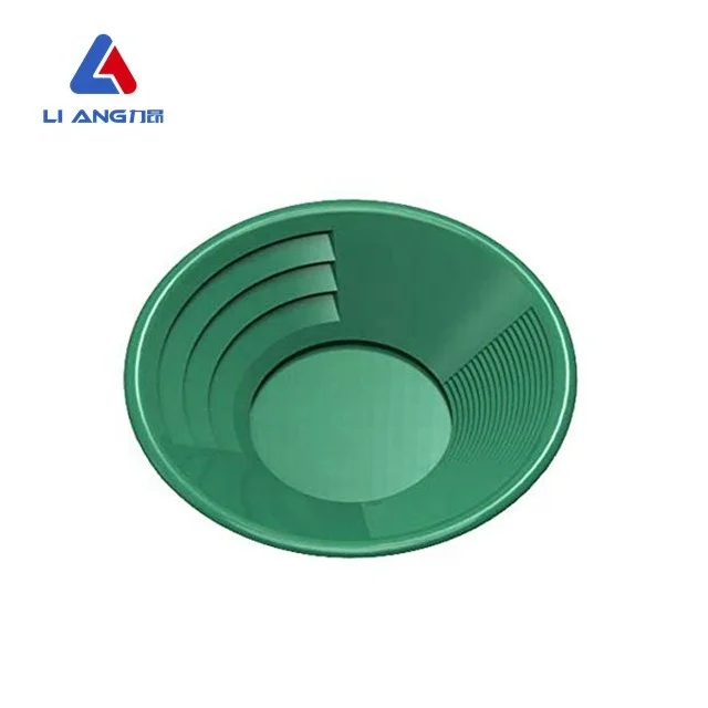 Popular plastic gold pan with dual riffles for alluvial diamond mineral mining