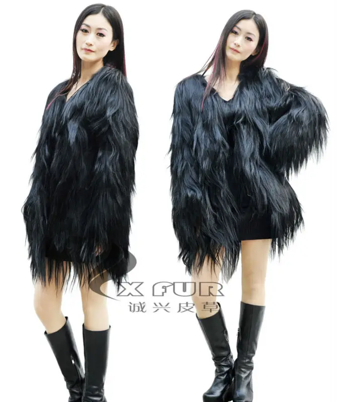 Cx-g-a-24 новый дизайн натурального козьего мех швейная фабрика