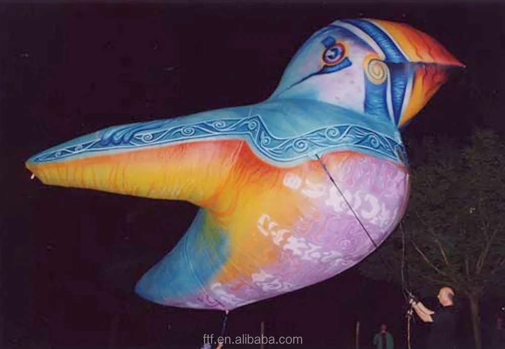 helium gas big advertising inflatable colorful animal parrot model