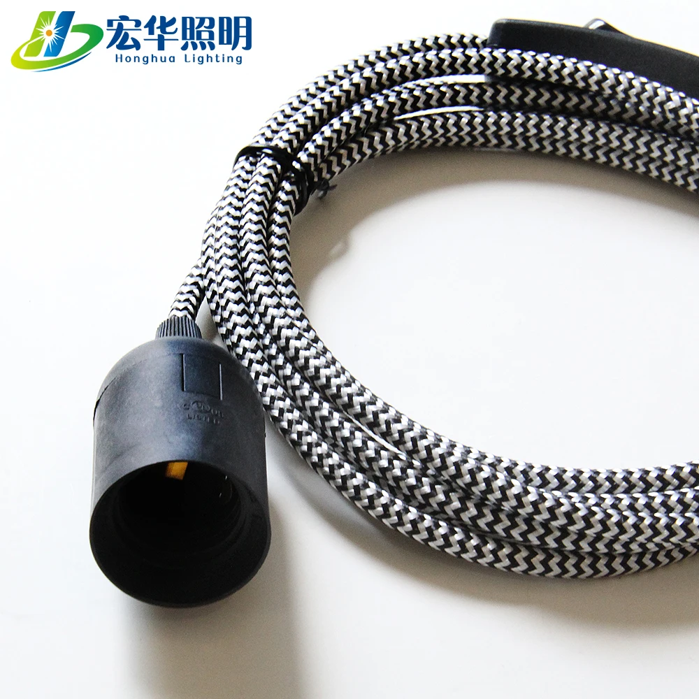 Retro Loft Holder Industrial Pendant Lighting Lamp Cord Set