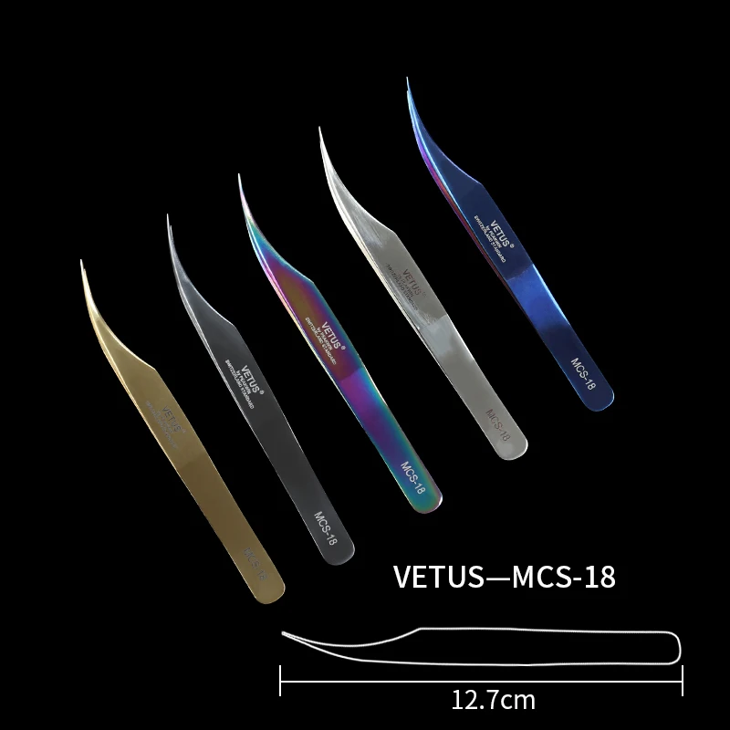 Vetus Custom label Makeup tools tweezers for eyelash extension eyebrow tweezers