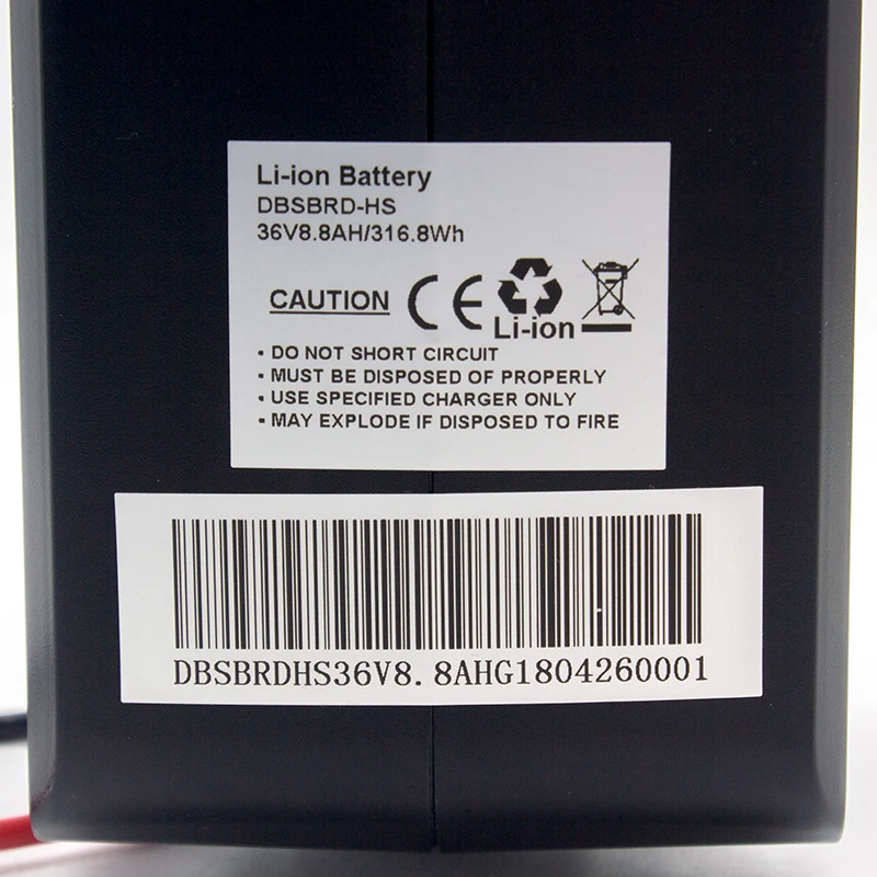 Down Tube Lithium-ion Battery Case 36V 8.8Ah-13.6Ah Ebike Battery