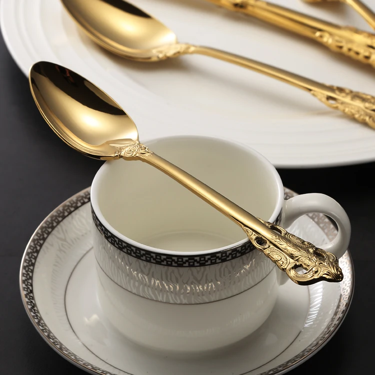 
Flatware Set Elegant Spoon and Fork Stainless Steel Dinnerware Sets High Grade Dinnerware Set Custom Size 