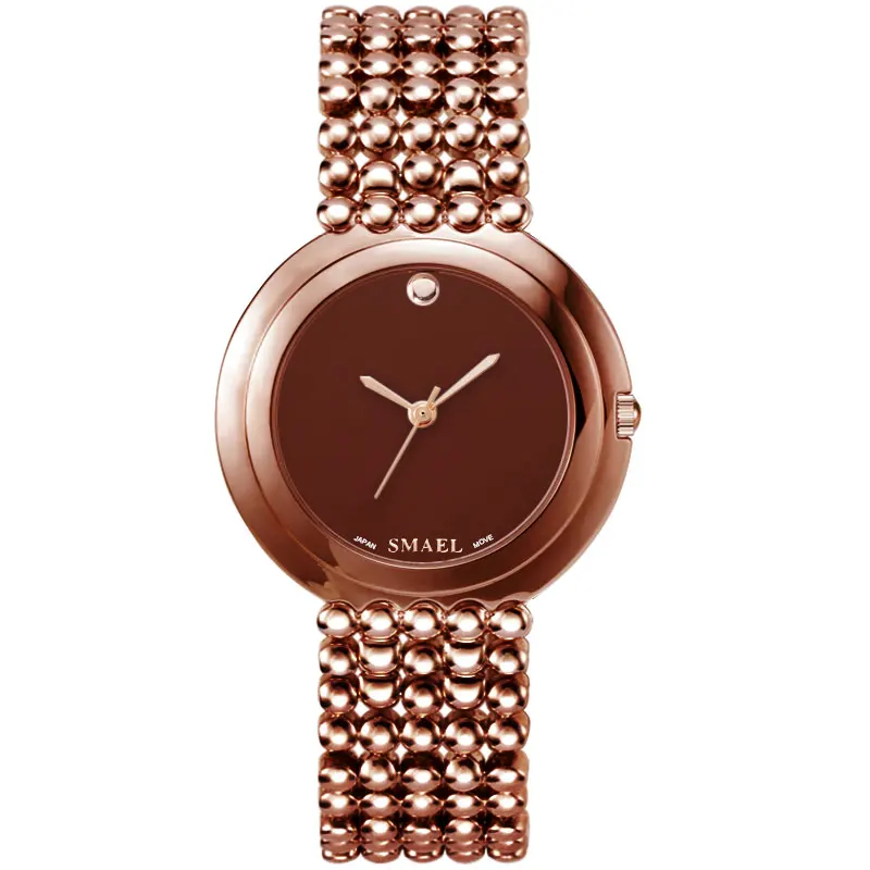 
100% New Design Lady Water Resistant Metal Band SMAEL Quartz Wrist Watch 