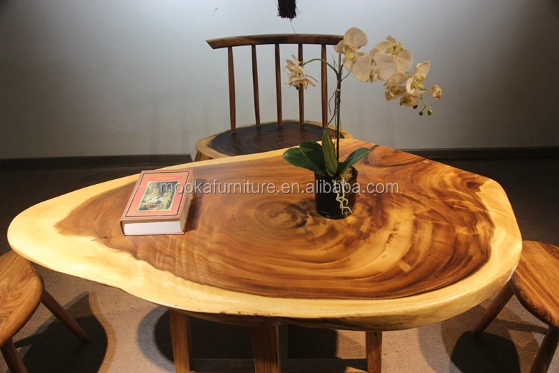 Unique style live edge table walnut wood coffee table