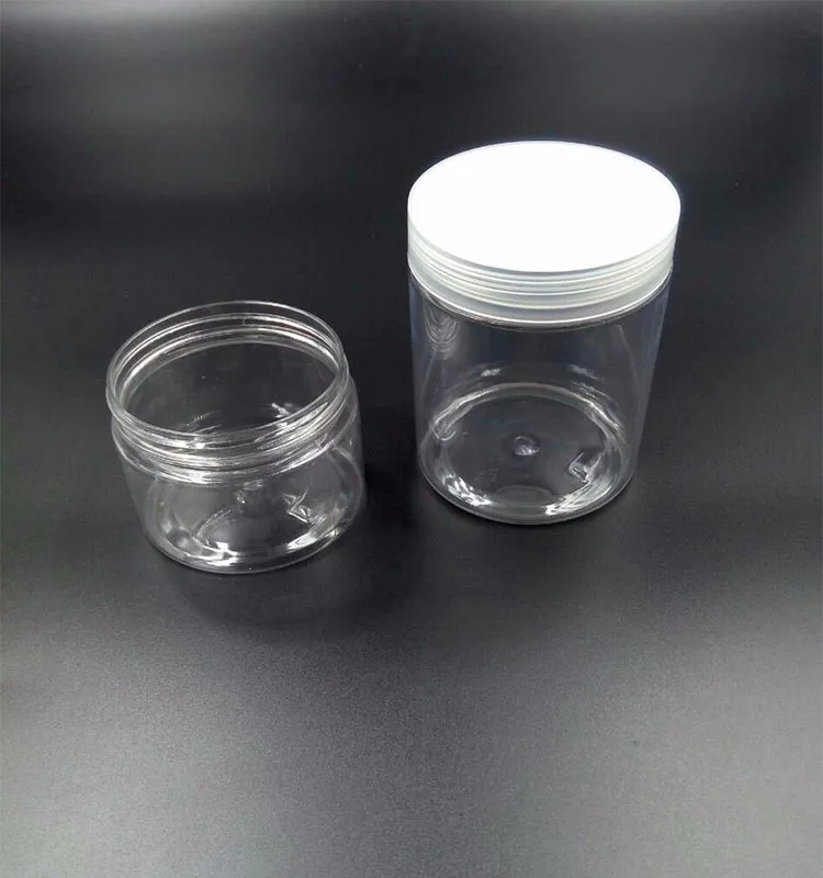 Most popular 1oz 2oz 3oz 4oz 8oz clear round pet plastic jar, food grade plastic container
