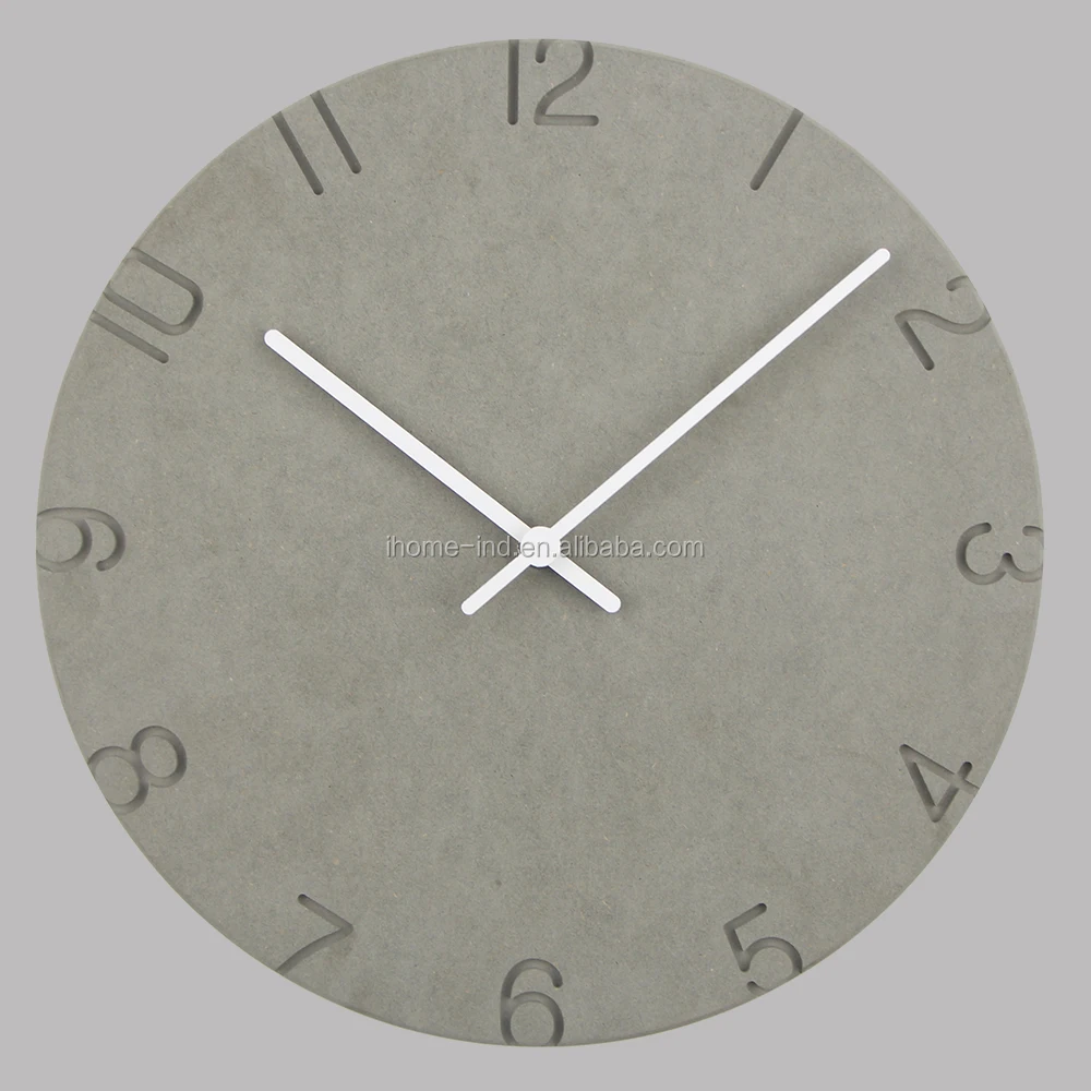 Nordic 2023 New Creative Wooden MDF Clock With Engrave Numbers Art Design Living Room Home Decor Luxury Modern Wall Clocks Wall