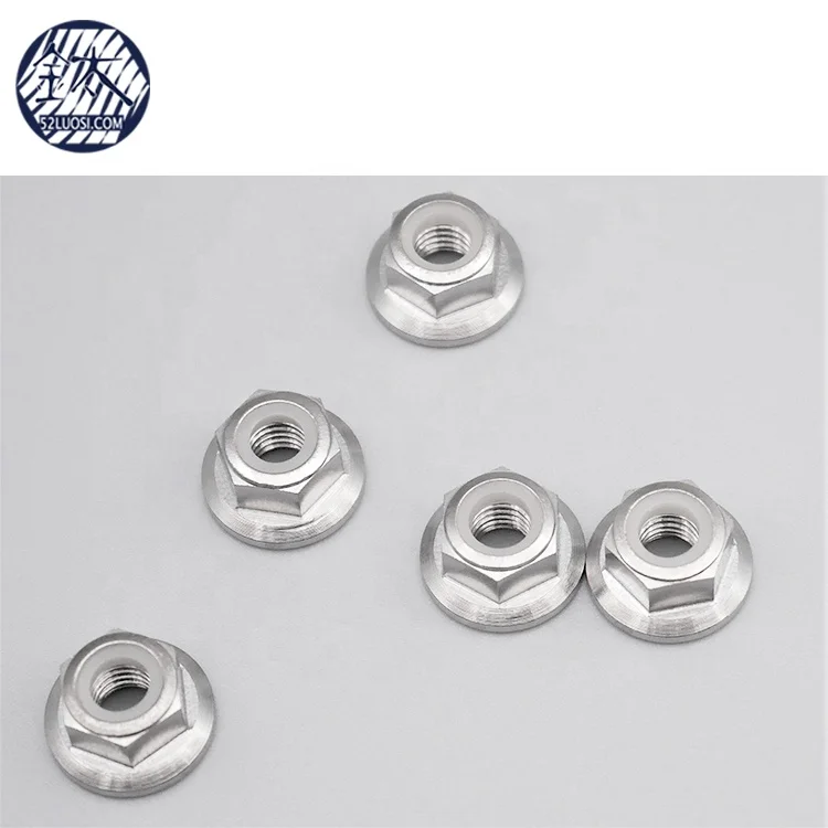 M3 M4 M5 M6 M8 M10 Titanium Hex Flanged Nylon Insert Lock Nuts