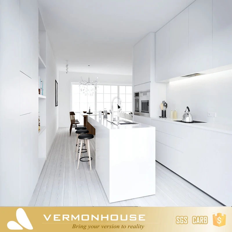 2022 Hangzhou Vermont Kitchen Cabinet Set Modern White Lacquer Design