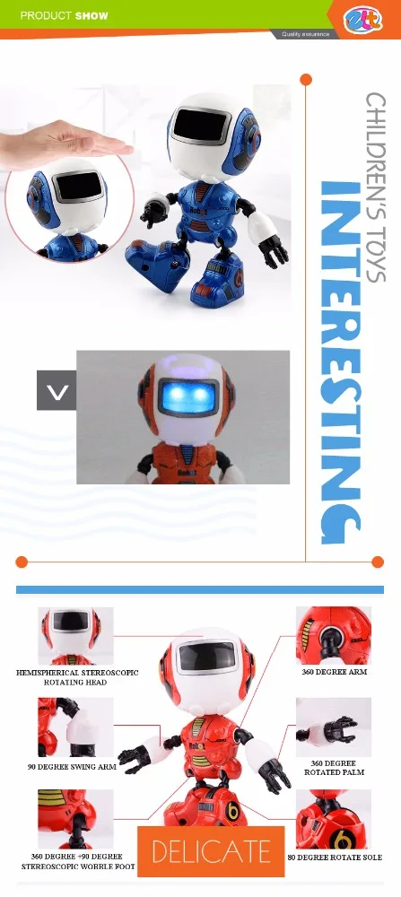 Battery operated metal mini toy robot for kids