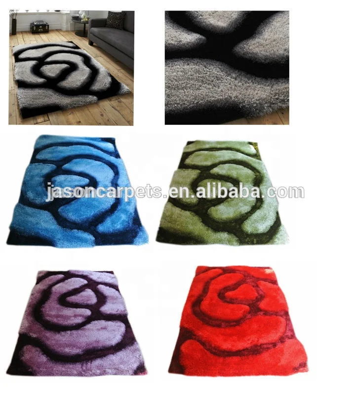 Modern large rug kids room carpet bedside mats non-slip carpets for Bedroom 3d Shaggy carpets and rugs