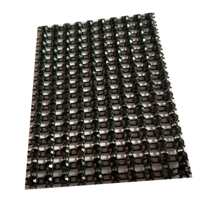 Factory price rhinestone applique designs plastic mesh trimming nails decoration crystal stones