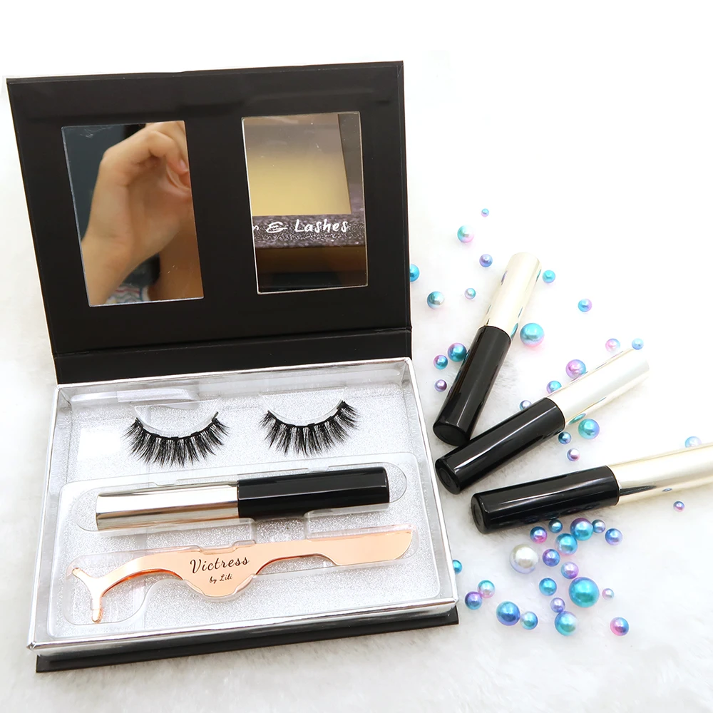 Product Magnetic Eyeliner Eyelash World Beauty New 2019 Hand Made Individual Lashes Synthetic Hair ODM OEM 15-18mm Feather