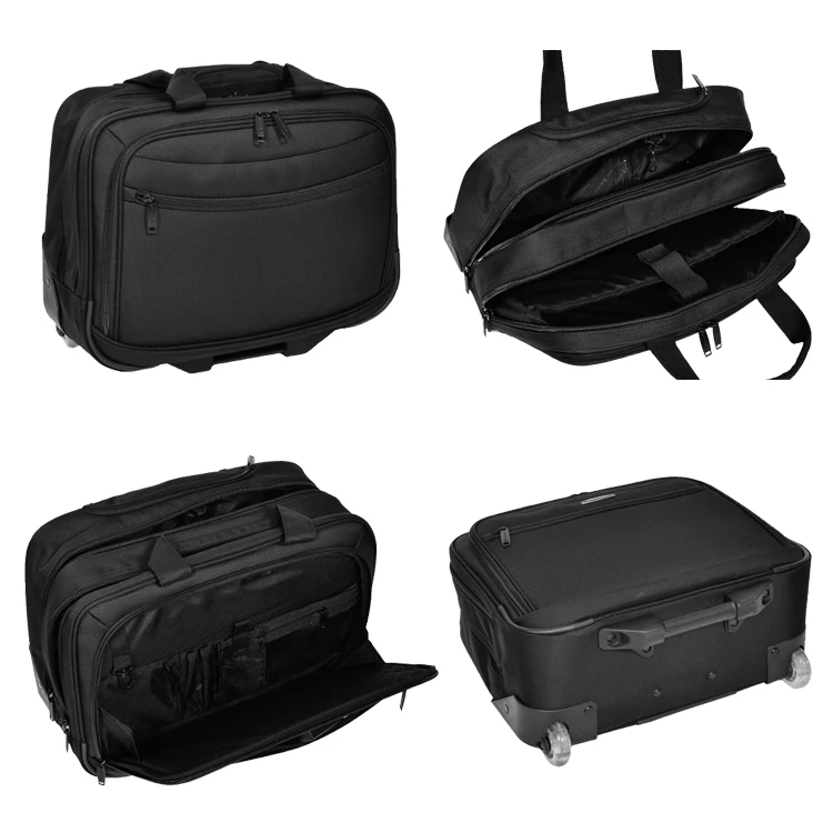 Pilot Case Wheeled Laptop Bag Laptop Trolley Bag for 15' laptop