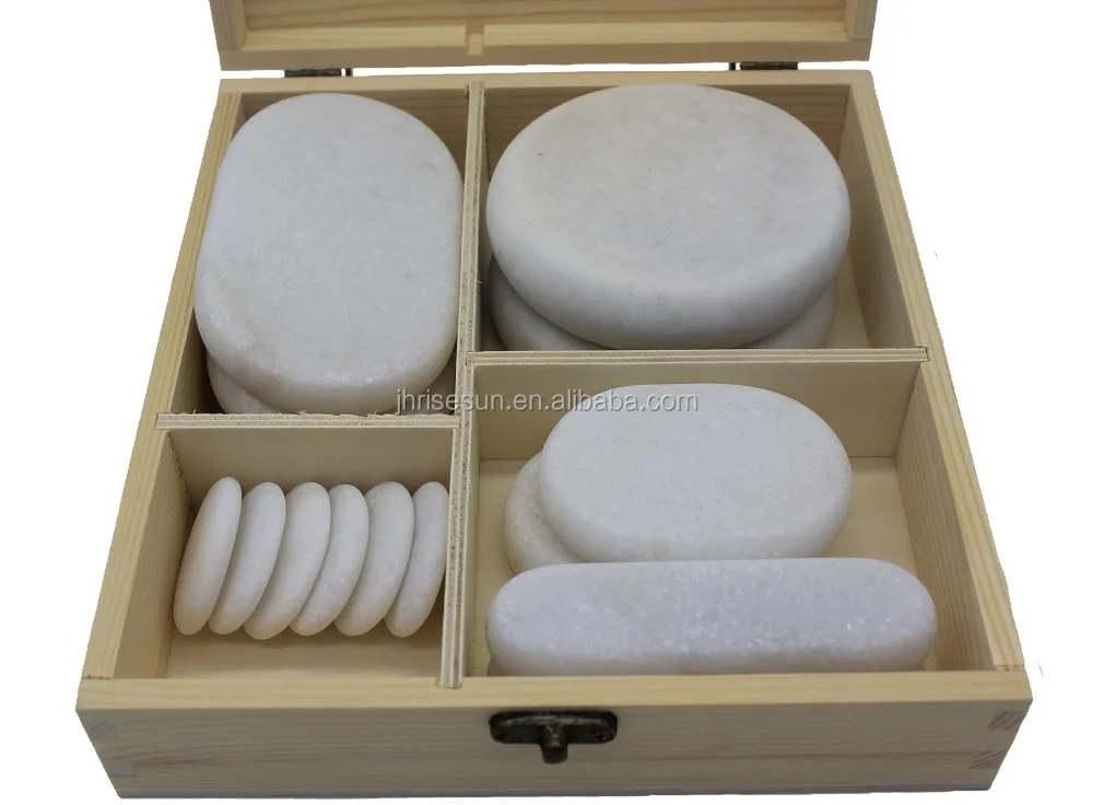 
14pcs SPA Natural Jade cold Massage Stone kit Jade Hot Massage Therapy Energy relaxa 