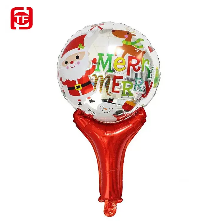 Alibaba Hot Sell 2018 Kids Toys 30*50cm Hand Holding Stick Balloons Inflatable Air Clap Stick Foil balloons