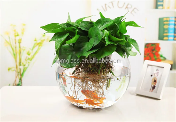 round wholesale glass fish bowls for centerpieces as decoration