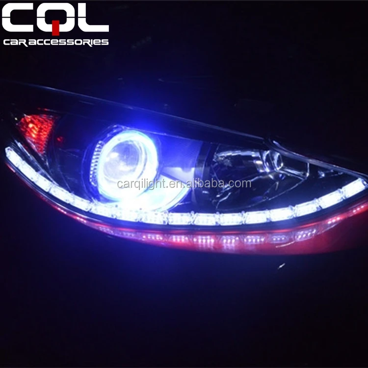 CQL Flexible Crystal Angel Tears LED Strip Light With Turn Signal DRL Daytime Running White With Following Yellow Function
