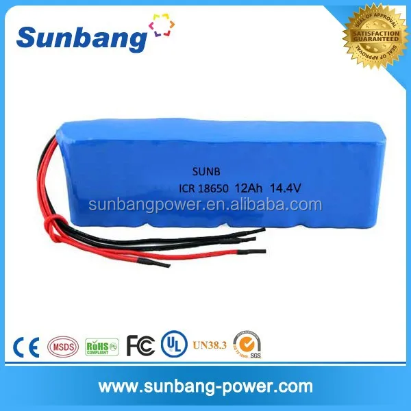 CE,FCC,ROHS certification approved rechargeable 18650 12ah 14.4v li ion battery pack 14.4v nimh battery pack