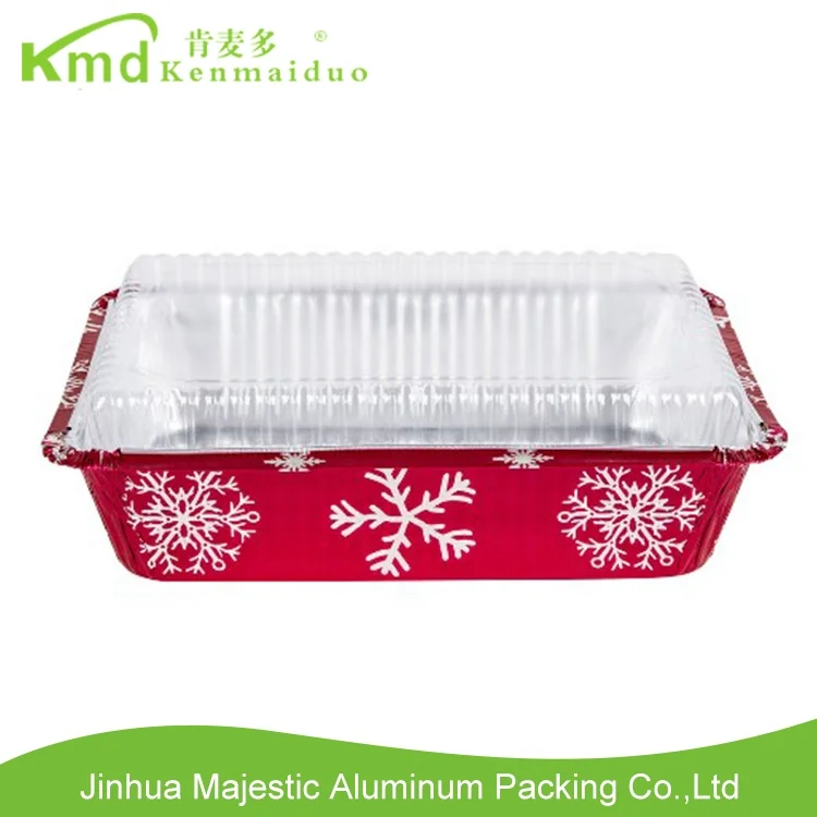 Colorful Aluminum foil container with lid