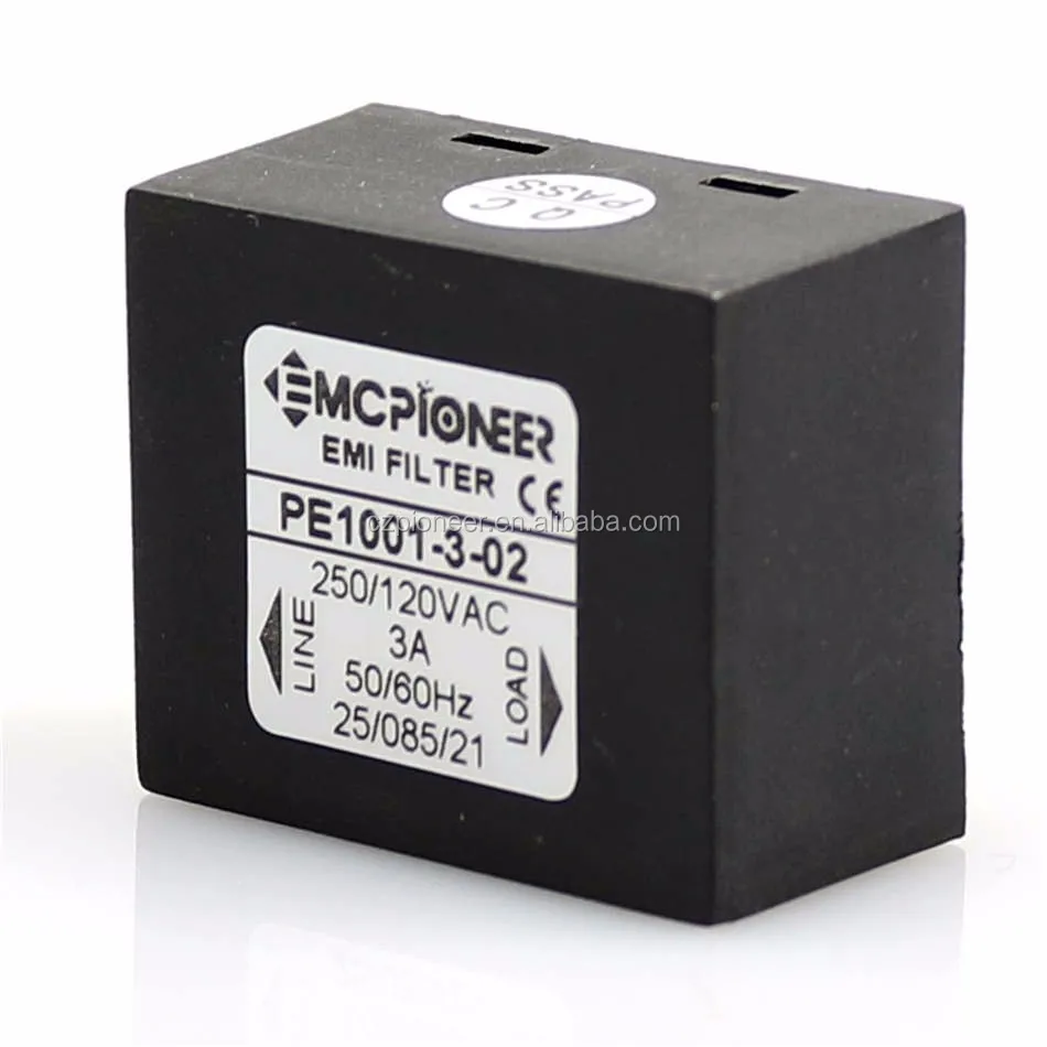 High quality electric black plastic noise emi pin power line filter for pcb