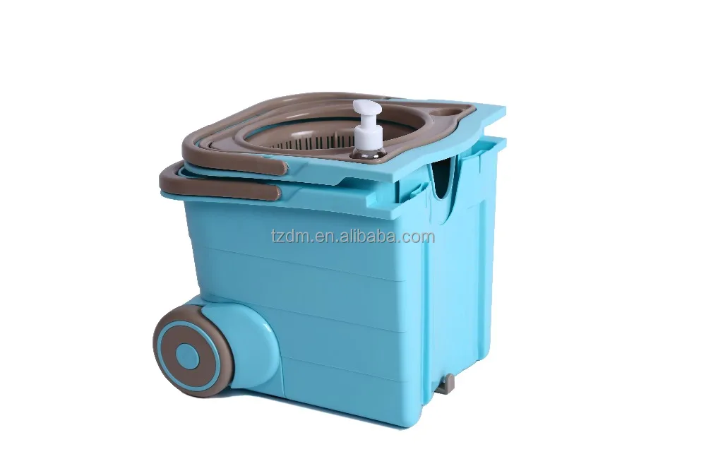 foldable 360 double cleaning mop bucket with wheels