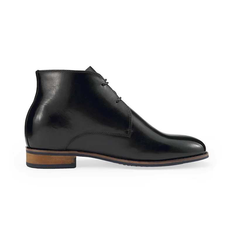 Wholesale office boots Men Hot Sale High Quality Height Increasing Men Chelsea Boots Genuine Leather Elevator Boots for Men
