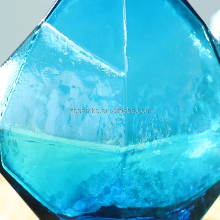 Hand Blown Colored Flower Glass Vase For Home Decoration