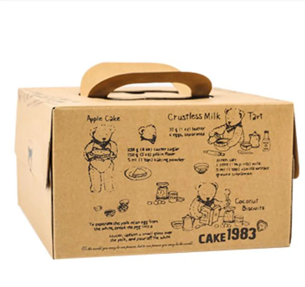 custom cardboard bakery boxes cake box with food grade paper