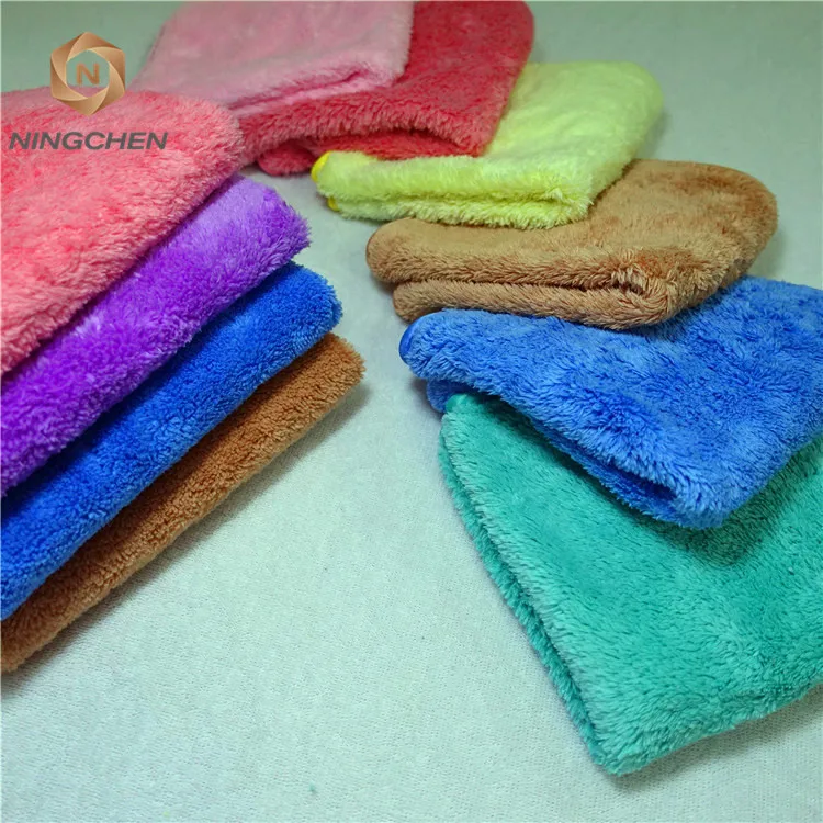 80% polyester 20% polyamide super soft thicken car washing ultra fine microfiber nano towel/cleaning cloth towel